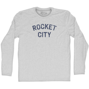 Rocket City Adult Cotton Long Sleeve T-shirt - Grey Heather