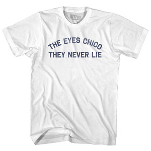 The Eyes Chico They Never Lie Womens Cotton Junior Cut T-Shirt - White The Eyes Chico They Never Lie Womens Cotton Junior Cut T-Shirt - White