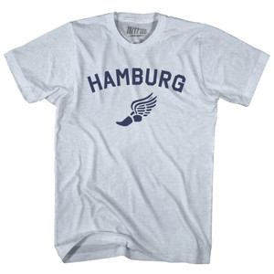 Hamburg Running Track Winged Foot Adult Tri-Blend T-shirt - Athletic White Hamburg Running Track Winged Foot Adult Tri-Blend T-shirt - Athletic White