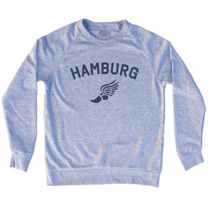 Hamburg Running Track Winged Foot Adult Tri-Blend Sweatshirt - Grey Heather Hamburg Running Track Winged Foot Adult Tri-Blend Sweatshirt - Grey Heather