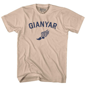 Gianyar Running Track Winged Foot Adult Cotton T-shirt - Creme Gianyar Running Track Winged Foot Adult Cotton T-shirt - Creme