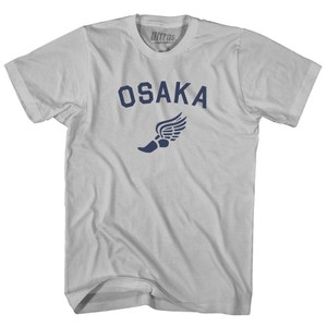 Osaka Running Track Winged Foot Adult Cotton T-shirt - Cool Grey Osaka Running Track Winged Foot Adult Cotton T-shirt - Cool Grey