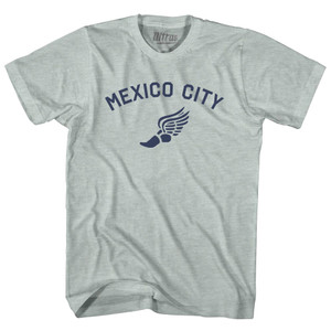 Mexico City Running Track Winged Foot Adult Tri-Blend T-shirt - Athletic Cool Grey Mexico City Running Track Winged Foot Adult Tri-Blend T-shirt - Athletic Cool Grey
