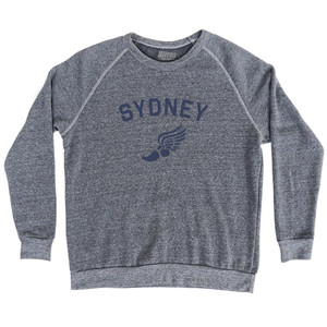 Sydney Running Track Winged Foot Adult Tri-Blend Sweatshirt - Athletic Grey Sydney Running Track Winged Foot Adult Tri-Blend Sweatshirt - Athletic Grey