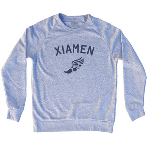 Xiamen Running Track Winged Foot Adult Tri-Blend Sweatshirt - Grey Heather Xiamen Running Track Winged Foot Adult Tri-Blend Sweatshirt - Grey Heather