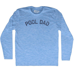Pool Dad Adult Tri-Blend Long Sleeve T-shirt - Athletic Blue