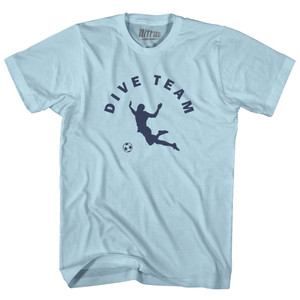 Dive Team Soccer Adult Cotton T-Shirt - Light Blue