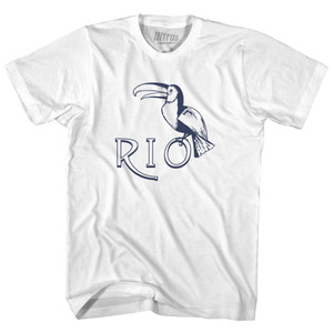 Rio Toucan Travel Adult Cotton T-Shirt - White