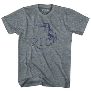 Rio Toucan Travel Womens Tri-Blend Junior Cut T-Shirt - Athletic Grey Rio Toucan Travel Womens Tri-Blend Junior Cut T-Shirt - Athletic Grey