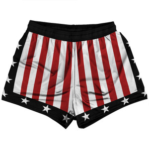Black, Red and White Champ Womens & Girls Sport Shorts End Made In USA Black, Red and White Champ Womens & Girls Sport Shorts End Made In USA