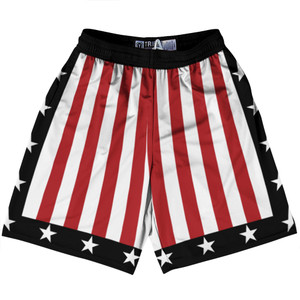 Black, Red and White Champ Lacrosse Shorts Made In USA Black, Red and White Champ Lacrosse Shorts Made In USA