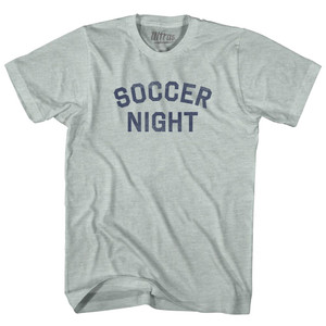 Soccer Night Adult Tri-Blend T-shirt - Athletic Cool Grey