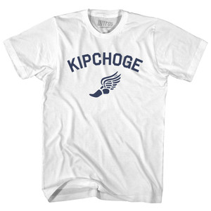 Kipchoge Running Track Winged Foot Youth Cotton T-shirt - White Kipchoge Running Track Winged Foot Youth Cotton T-shirt - White