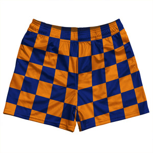 Checkerboard 2.5 Inches Blue Royal and Tennessee Orange Rugby Shorts Made In USA - Blue Royal and Tennessee Orange Checkerboard 2.5 Inches Blue Royal and Tennessee Orange Rugby Shorts Made In USA - Blue Royal and Tennessee Orange
