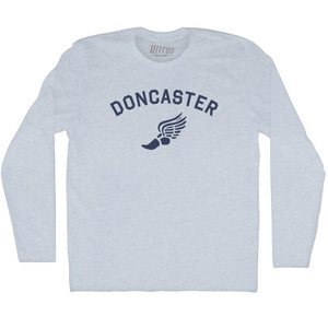 Doncaster Running Track Winged Foot-Adult Tri-Blend Long Sleeve T-shirt - Athletic White Doncaster Running Track Winged Foot-Adult Tri-Blend Long Sleeve T-shirt - Athletic White