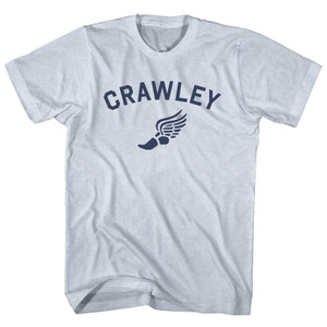 Crawley Running Track Winged Foot Adult Tri-Blend T-shirt - Athletic White Crawley Running Track Winged Foot Adult Tri-Blend T-shirt - Athletic White
