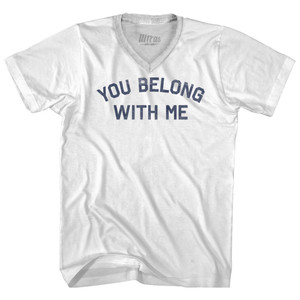 You Belong With Me Adult Tri-Blend V-neck T-shirt - White You Belong With Me Adult Tri-Blend V-neck T-shirt - White