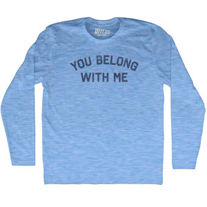 You Belong With Me Adult Tri-Blend Long Sleeve T-shirt - Athletic Blue You Belong With Me Adult Tri-Blend Long Sleeve T-shirt - Athletic Blue