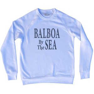 Balboa By The Sea Vintage Sign Adult Tri-Blend Sweatshirt - White Balboa By The Sea Vintage Sign Adult Tri-Blend Sweatshirt - White