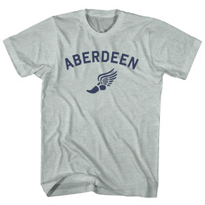Aberdeen Running Track Winged Foot Adult Tri-Blend T-shirt - Athletic Cool Grey Aberdeen Running Track Winged Foot Adult Tri-Blend T-shirt - Athletic Cool Grey