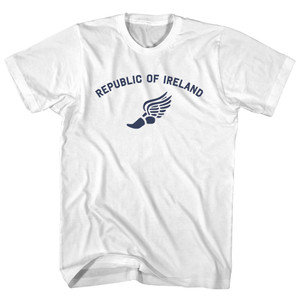 Republic of Ireland Running Track Winged Foot Womens Cotton Junior Cut T-Shirt - White Republic of Ireland Running Track Winged Foot Womens Cotton Junior Cut T-Shirt - White