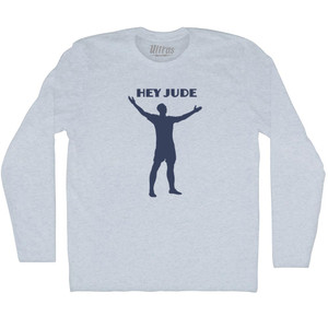 Hey Jude Soccer Celebration Adult Tri-Blend Long Sleeve T-shirt - Athletic White Hey Jude Soccer Celebration Adult Tri-Blend Long Sleeve T-shirt - Athletic White