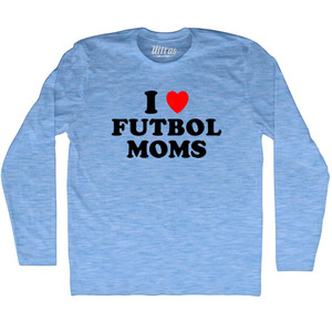 I Love Futbol Moms Adult Tri-Blend Long Sleeve T-shirt - Athletic Blue I Love Futbol Moms Adult Tri-Blend Long Sleeve T-shirt - Athletic Blue