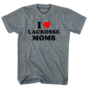 I Love Lacrosse Moms Youth Tri-Blend T-shirt - Athletic Grey I Love Lacrosse Moms Youth Tri-Blend T-shirt - Athletic Grey