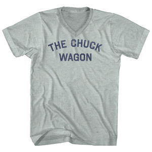 The Chuck Wagon Adult Tri-Blend V-neck T-shirt - Athletic Cool Grey The Chuck Wagon Adult Tri-Blend V-neck T-shirt - Athletic Cool Grey