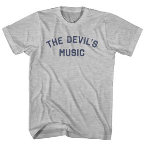 The Devil's Music Womens Cotton Junior Cut T-Shirt - Grey Heather The Devil's Music Womens Cotton Junior Cut T-Shirt - Grey Heather