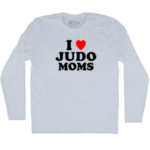 I Love Judo Moms Adult Tri-Blend Long Sleeve T-shirt - Athletic White I Love Judo Moms Adult Tri-Blend Long Sleeve T-shirt - Athletic White