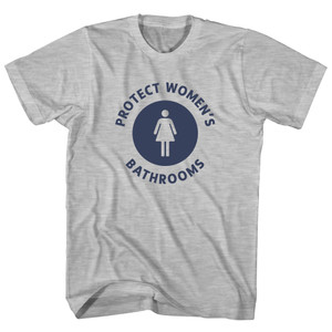 Protect Womens Bathroom Adult Cotton T-shirt - Grey Heather
