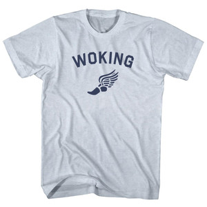 Woking Running Track Winged Foot Adult Tri-Blend T-shirt - Athletic White Woking Running Track Winged Foot Adult Tri-Blend T-shirt - Athletic White