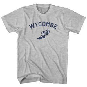 Wycombe Running Track Winged Foot Youth Cotton T-shirt - Grey Heather Wycombe Running Track Winged Foot Youth Cotton T-shirt - Grey Heather