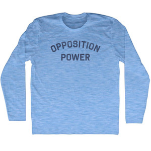 Opposition Power Adult Tri-Blend Long Sleeve T-shirt - Athletic Blue
