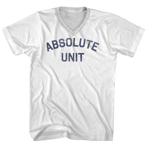 Absolute Unit Adult Cotton V-Neck T-Shirt - White
