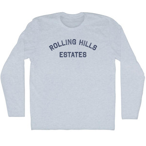Rolling Hills Estates Adult Tri-Blend Long Sleeve T-Shirt - Athletic White Rolling Hills Estates Adult Tri-Blend Long Sleeve T-Shirt - Athletic White