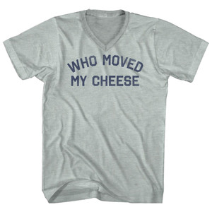 Who Moved My Cheese Adult Tri-Blend V-Neck T-Shirt - Athletic Cool Grey Who Moved My Cheese Adult Tri-Blend V-Neck T-Shirt - Athletic Cool Grey