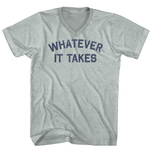 Whatever It Takes Adult Tri-Blend V-Neck T-Shirt - Athletic Grey