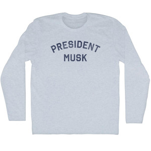President Musk Adult Tri-Blend Long Sleeve T-shirt - Athletic White