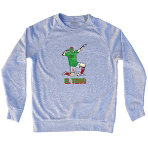El Temo Blanco Celebration Soccer Adult Tri-Blend Sweatshirt - Athletic Grey El Temo Blanco Celebration Soccer Adult Tri-Blend Sweatshirt - Athletic Grey