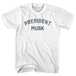 President Musk Womens Cotton Junior Cut T-Shirt - White