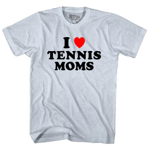 I Love Tennis Moms Adult Tri-Blend T-shirt - Athletic White I Love Tennis Moms Adult Tri-Blend T-shirt - Athletic White