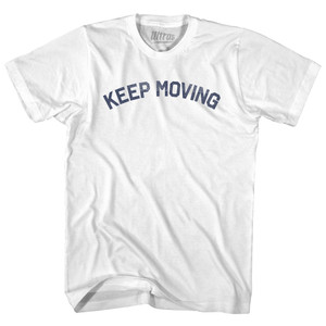 Keep Moving Adult Cotton T-shirt - White