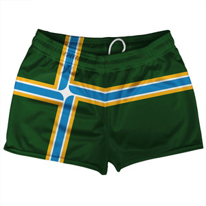 Portland Shorty Short Gym Shorts 2.5" Inseam Made In USA - Green