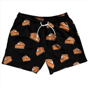 Pumpkin Pie Shorts 5" Swim Shorts Made in USA - Black