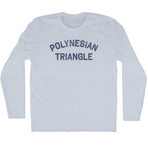 Polynesian Triangle Adult Tri-Blend Long Sleeve T-shirt - Athletic White Polynesian Triangle Adult Tri-Blend Long Sleeve T-shirt - Athletic White