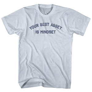 Your Best Asset Is Mindset Adult Tri-Blend T-Shirt - Athletic White