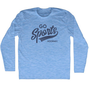Go Sports Hooray Adult Tri-Blend Long Sleeve T-shirt - Athletic Blue Go Sports Hooray Adult Tri-Blend Long Sleeve T-shirt - Athletic Blue