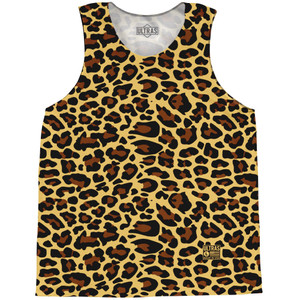 Cheetah Pattern Basketball Singlets - Yellow Cheetah Pattern Basketball Singlets - Yellow